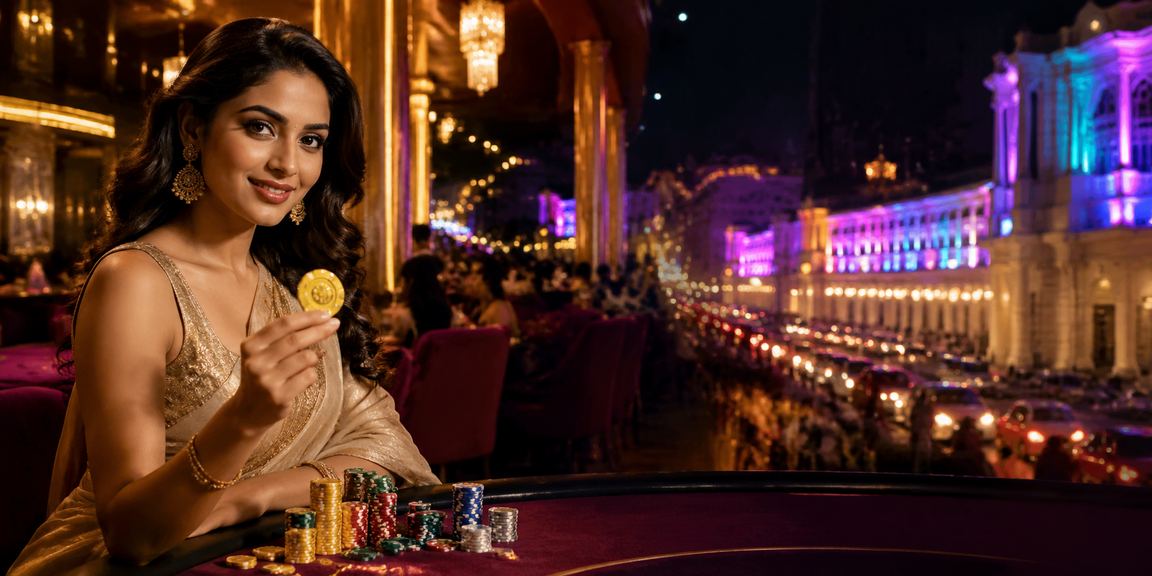 Hands dealing cards on Andar Bahar card game table